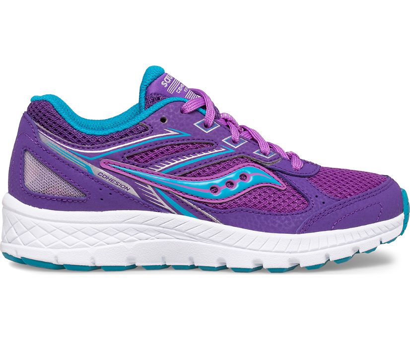 Gyerek Saucony Cohesion 14 Csipke Tornacipő Lila Kék | HU 514VRW